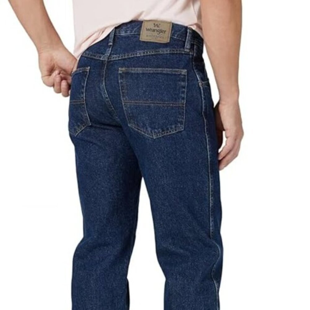 NWT Wrangler Authentics Men's Classic 5-Pocket Relaxed Fit Cotton Jean 35 X 30